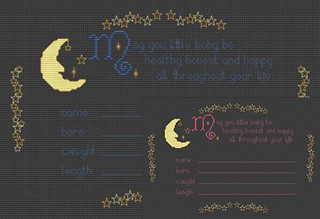 Moon, Stars Baby Birth Record